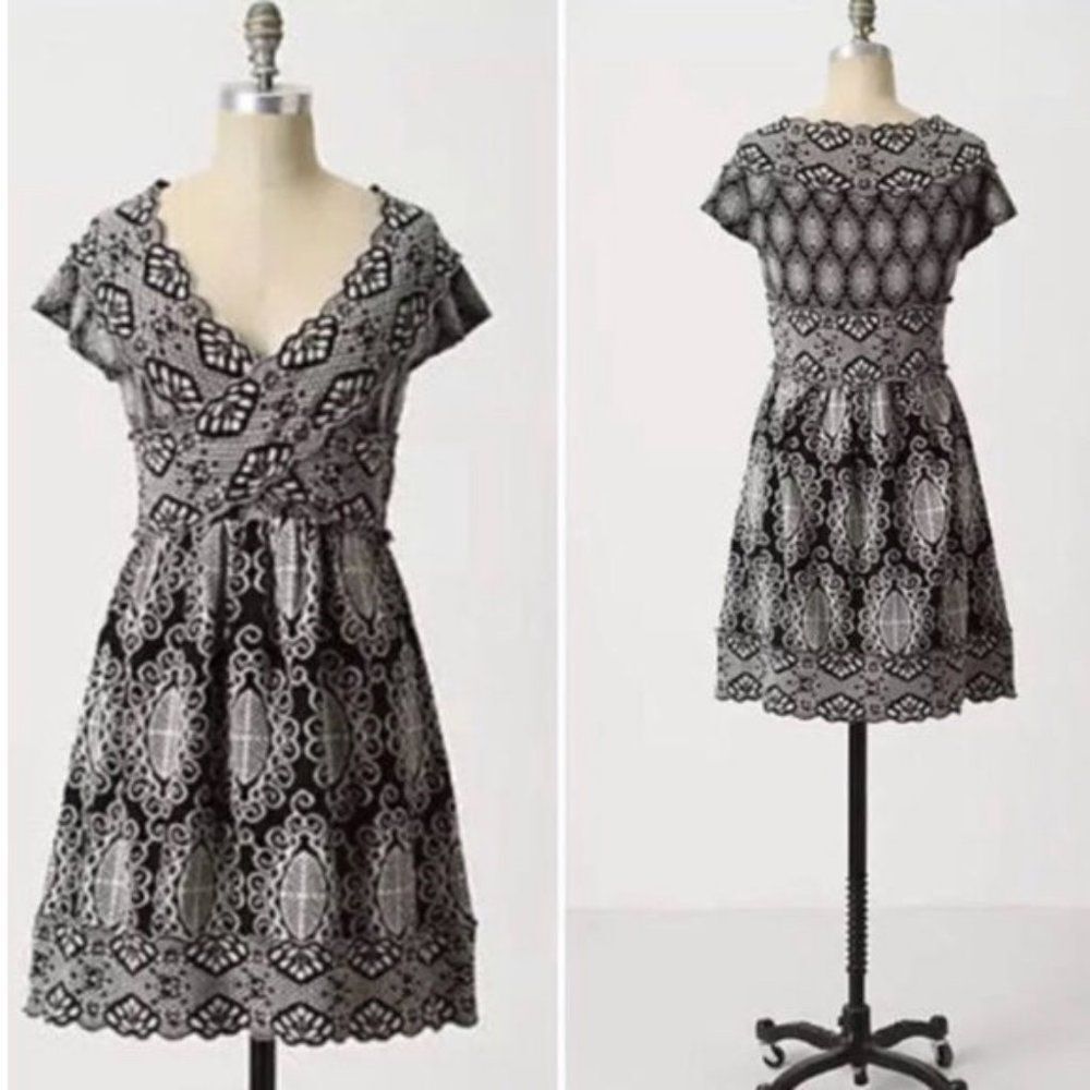 Anthroologie Knitted & Knotted Knit Dress Sweater Florry Cottagecore Size XS